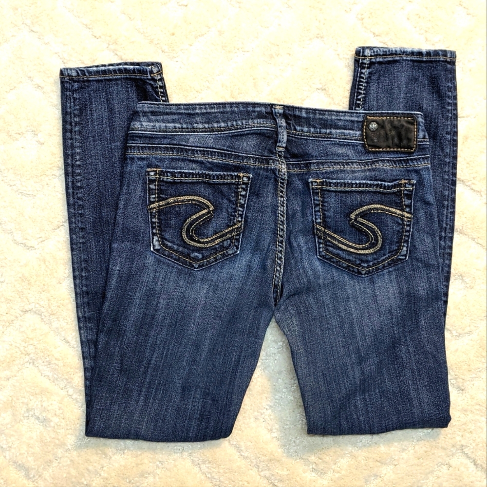 SILVER JEANS Aiko Skinny Blue Denim Jeans Size 28x31